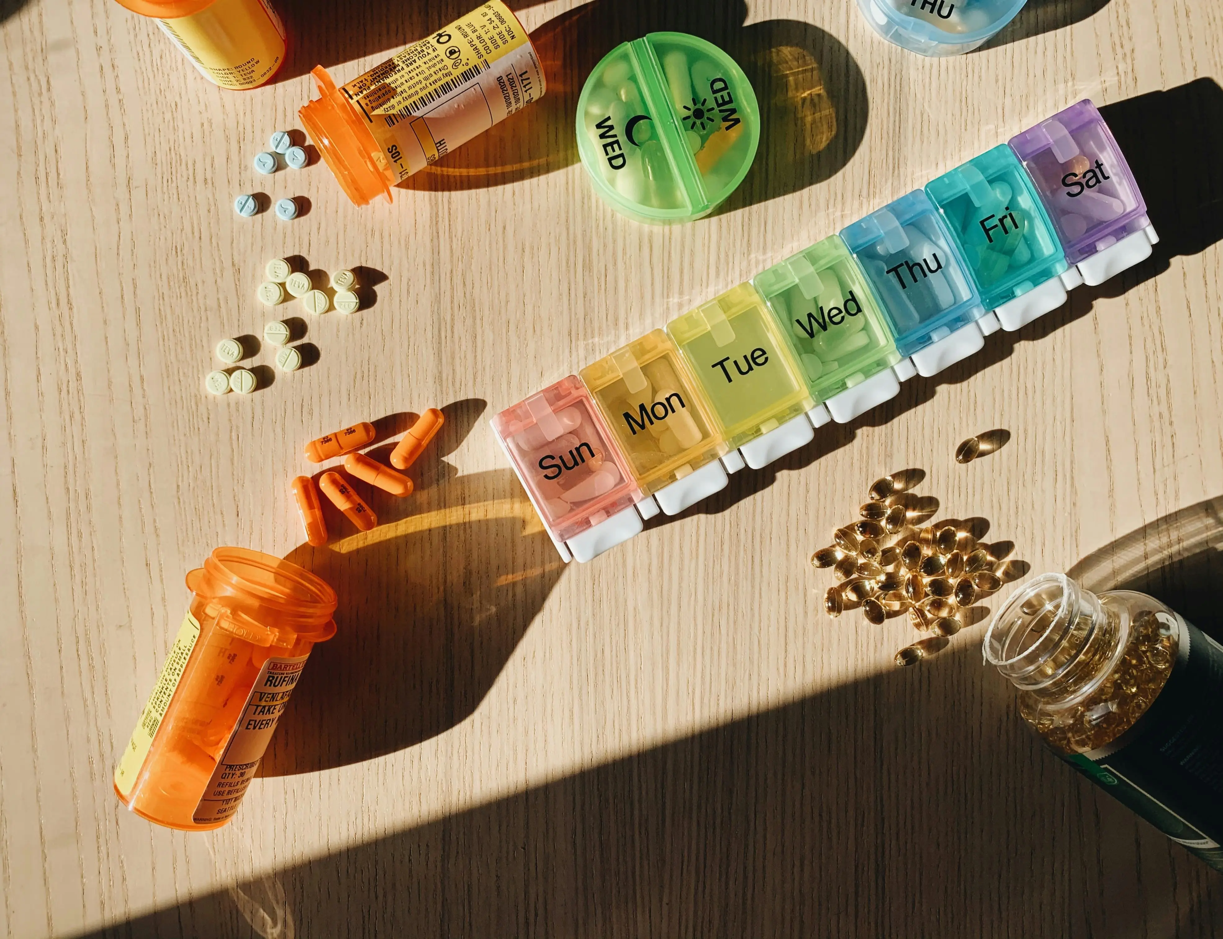 photo of medications on a countertop